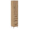 vidaXL Alacena Roble artisan 34,5 x 34 x 90 cm Madera de ingenier&iacute;a