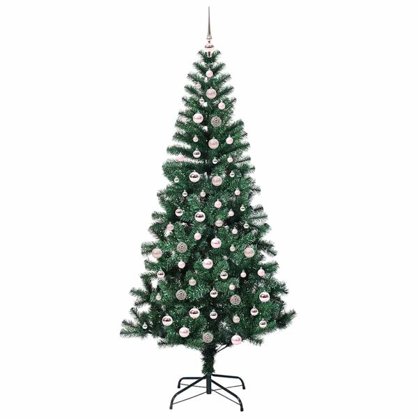 vidaXL &Aacute;rbol de Navidad Artificial Preiluminado Verde 240 cm