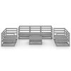 vidaXL Juego de muebles de jard&iacute;n 8 piezas gris madera maciza de pino