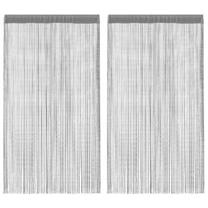 vidaXL Cortinas de cuerdas 2 unidades antracita 140x250 cm