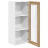 vidaXL Mueble colgante con puerta Roble artesanal 40 x 31 x 100 cm