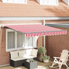 vidaXL Toldo Retr&aacute;ctil Rojo y 350 x 250 cm Tela y Aluminio