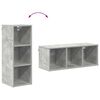 vidaXL Mueble colgante Gris Concreto 30 x 29,5 x 80 cm