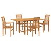 vidaXL Conjunto de Comedor de Jard&iacute;n 5 uds. Marr&oacute;n