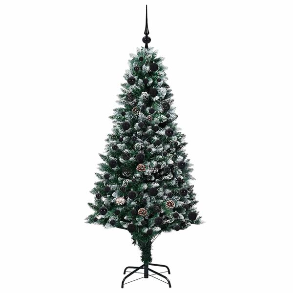 vidaXL Árbol de Navidad artificial Verde 180 cm PVC y Acero y Plástico