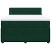 vidaXL Cama box spring con colch&oacute;n terciopelo verde oscuro 160x200 cm