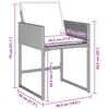 vidaXL Conjunto de Comedor de Jardín 5 pcs Beige ratán sintético