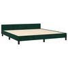 vidaXL Estructura cama sin colch&oacute;n terciopelo verde oscuro 160x200 cm