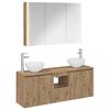vidaXL Juego de Muebles de Ba&ntilde;o 4 uds. Roble artisan