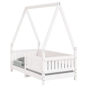 vidaXL Estructura de cama para ni&ntilde;os madera de pino blanco 70x140 cm