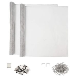 vidaXL Cubierta de eje de luz con clips 2 uds. 70 x 130 cm Aluminio