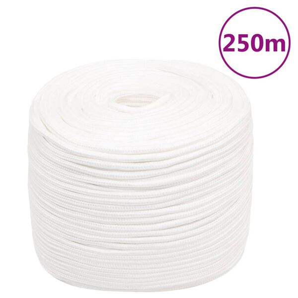 vidaXL Cuerda de barco polipropileno blanco intenso 10 mm 250 m