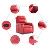 vidaXL Sill&oacute;n reclinable de cuero sint&eacute;tico rojo