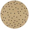 vidaXL Alfombra de yute tejida a mano de yute estampado lunares 150 cm