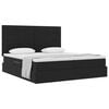vidaXL Cama con almacenamiento Negro 200 x 200 cm Terciopelo