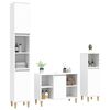 vidaXL Juego de muebles de ba&ntilde;o 3 pzas madera contrachapada blanco