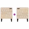 vidaXL Armario de Noche 2 pcs 40 x 33 x 46 cm Madera de mango maciza