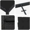 vidaXL Conjunto de Comedor de Jard&iacute;n 7 pcs Negro rat&aacute;n sint&eacute;tico