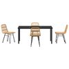 vidaXL Conjunto de Comedor de Jard&iacute;n 5 pcs Marr&oacute;n