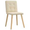 vidaXL Sillas de comedor 2 unidades tela color crema