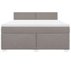 vidaXL Cama box spring con colch&oacute;n tela gris taupe 180x200 cm