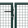 vidaXL Puerta de jard&iacute;n de acero 500 x 100 cm verde
