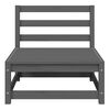 vidaXL Set de muebles de jardín 3 pzas con cojines madera pino gris