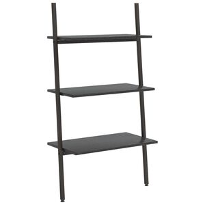 vidaXL Estanter&iacute;a inclinada de 3 baldas negro 64x34x116 cm