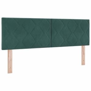 vidaXL Cabecero con cabecera Verde oscuro 160 cm Terciopelo