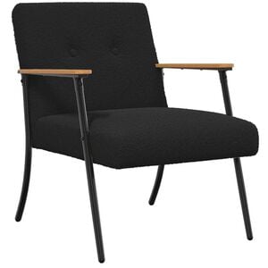 vidaXL sill&oacute;n Negro Tejido parecido a lana rizada