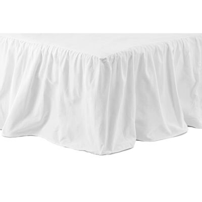 Venture Home Falda de cama Pixy algodón blanco 200x120 cm