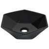 vidaXL Lavabo 41x36,5x12 cm cer&aacute;mica negro