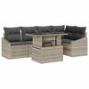 vidaXL Conjunto de sof&aacute; de jard&iacute;n 6 uds. Gris Claro rat&aacute;n sint&eacute;tico