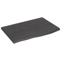 vidaXL Tablero de mesa madera de roble tratada gris oscuro 60x40x2 cm