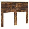vidaXL Estructura de cama con cabecera Roble ahumado 135 x 190 cm