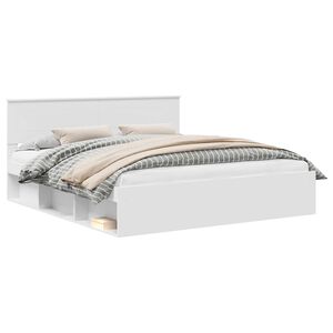 vidaXL Estructura de cama 200 x 200 cm Madera de ingenier&iacute;a