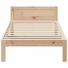vidaXL Estructura de cama sin colch&oacute;n madera maciza de pino 90x200 cm
