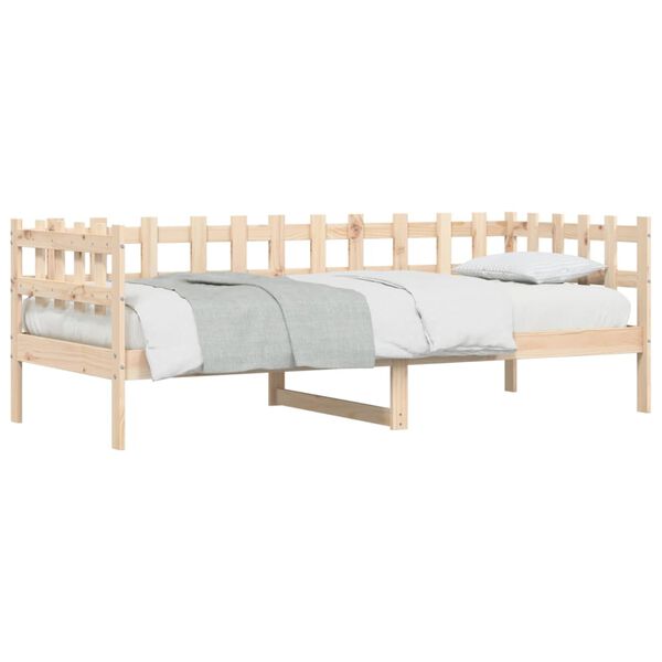 vidaXL Sof&aacute; cama sin colch&oacute;n madera maciza de pino 80x200 cm