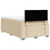vidaXL Cama box spring con colch&oacute;n tela color crema 120x200 cm