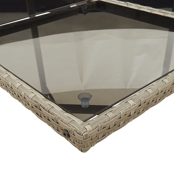 vidaXL Set de comedor de jard&iacute;n 11 pzas y cojines rat&aacute;n sint&eacute;tico gris