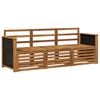 vidaXL Juegos de sof&aacute;s 3 uds. Madera de Acacia S&oacute;lida
