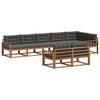vidaXL Conjunto de sof&aacute;s de exterior 8 uds. Natural y Antracita