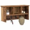 vidaXL Perchero de pared con estante Madera vieja 50 x 16 x 26 cm