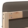 vidaXL Cabecero tapizado Marr&oacute;n y topo 80 cm Madera de pino macizo