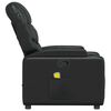 vidaXL Sillón de masaje reclinable cuero sintético negro