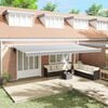 vidaXL Toldo retr&aacute;ctil autom&aacute;tico luces LED antracita blanco 600x300cm