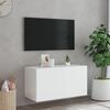 vidaXL Mueble de TV de pared con luces LED blanco 80x35x41 cm