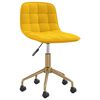 vidaXL Sillas de comedor giratorias 2 uds terciopelo amarillo mostaza