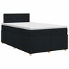 vidaXL Cama box spring con colch&oacute;n Negro 120 x 190 cm Tela