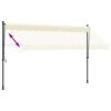 vidaXL Toldo retr&aacute;ctil de tela y acero crema 350x150 cm